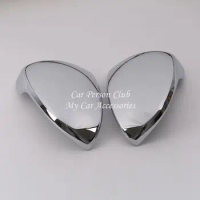 For 2019 Hyundai Tucson Rear View Mirror Mirrors Cover Frame Sequin Trims Decoration ABS Chrome Stickers Car-Styling Accessories