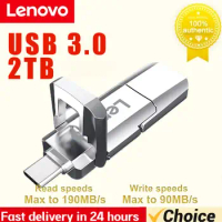 Origina Lenovo USB Drives high speed 2TB U Disk portable 1TB Type-C 2-IN-1 Pen Drive 512GB metal Memory Stick For PC Smartphone