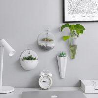 Chậu hoa thủy canh, chậu cây treo tường, chậu trồng cây trang trí nhà, bình hoa treo mới, Ikebana Fl