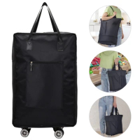 Detachable Expandable Shopping Bag with 5 Wheels Foldable Trolley Cart for Shopping Travelling