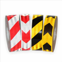 Arrow Direction Guide Sign Reflective Sticker Car Truck Reminder Bar Self-adhesive Traffic Safety Warning Reflector Film Tape