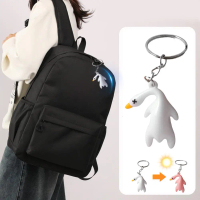 【Funny Gift】UV Changeable Duck Keychain Cartoon Roast Decoration Duck Fashion Car Creative Bag G7X5
