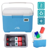 6L Portable Cool Box Mini Refrigerator Multifunction Large Capacity Insulated Freezer with Thermometer for Camping Picnic