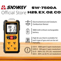 SNDWAY Gas Detector 4 in 1 CO H2S O2 Combustible Gas Sensor Air Pump SW 7500A/SW-7500PRO SW-7500