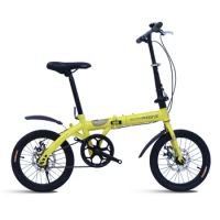 16 Inch Foldable Bicycle For Adult Men And Women Outdoor Cycling Super Lightweight And Small Student Single Speed Bicycle