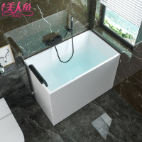 【可開發票】日式獨立迷你小戶型家用民宿深泡坐式浴缸衛生間亞克力方形浴盆