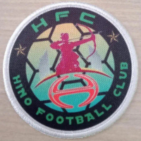 Flock BORDIR STANDARD 8 cm Semi Woven Custom Patch Badge Emblem  Logo Kaos Baju Jersey Setrika Iron 