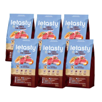 【letasty 鮮樂嚐】無穀全齡犬三種魚&羊 低敏配方 2kg*6包/共12公斤(全齡犬 腸胃健康 益生菌 蝦紅素 酵素)