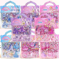 Children's Double-layer Stickers Cartoon Doll Princess Dress-up Girl Clothes 3D Bubble Reward Toy St