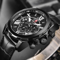 848 Kademan Men Watch to Luxury Brand Men's Leather Sports Watch Men's Quartz LED Digital Clock Waterproof Military Watch