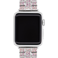 COACH Apple Watch 錶帶 38/40/41mm 適用 漸層櫻花粉色水晶 不鏽鋼錶帶 母親節送禮推薦 (不含手錶)