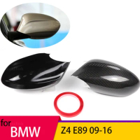 Real Carbon Fiber Rearview Exterior Side Mirror Caps Sticker for BMW Z4 E89 sDrive18i 20i 23i 28i 30i 35i sDrive35is 2009-2016