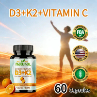 D3 + K2 + Vitamin C: 10000 IU D3 hàm lượng cao với 260mcg K2 + 1000mg C, bảo vệ toàn diện, 60 viên n