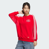 adidas 愛迪達 長袖上衣 女 大學T CNY新年 三葉草 亞規 LNY W CREW 紅 JL8424