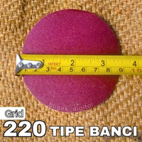 (Kemasan 5 Pcs) Amplas Bulat Velcro / Amplas Tempel 4 inch #GRID 220 BANCI