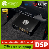 Sennuopu Dp X10 1000w Dsp Processor Bluetooth Car Amplifier 4 Channels Class A Auto 12 V Automotivo Audio Low Amp for Car Sound