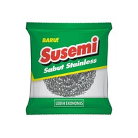 1 lusin SUSEMI Sabut Cuci Piring Kawat Cleaning Ball Scourer Stainless
