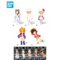 BANDAI Genuine One Piece WCF Luffy Rob Lucci Stussy Kaku New Chapter Anime Action Figures Toys For Boys Girls Kids Gift Model