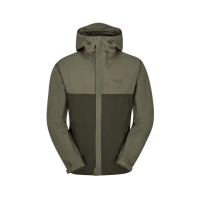 【RAB】Downpour Eco Jacket 輕量防風防水連帽外套 男款 淺卡其/軍綠 #QWG82