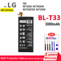 100% new Genuine BL-T33 3000mAh Replacement Battery For LG Q6 M700A M700AN M700DSK M700N T33 BLT33 Mobile phone Batteries +Tools