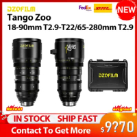 DZOFilm Zoom Lens Tango 18-90mm T2.9 &amp; 65-280mm T2.9 S35 Zoom Lens Bundle (ARRI PL &amp; for Canon EF, Feet)