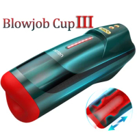 Leten 2022 Blowjob Cup Automatic Sucking Machine Telescopic Deep Throat Male Masturbator Heating Vagina Oral Sex Toys For Men