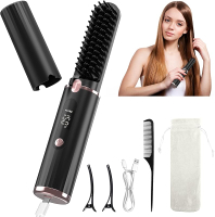 Aceshop Wireless Hair Straightening BrushPortable Heating Brush with 4 Adjustable Temperatures Hair