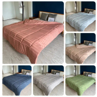 blanket Hotel Quilt Blankets, Solid Color, Striped Pattern, Sizes 5, 6 and 8 Feet. ผ้าห่ม