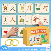 100 / 250pcs Kartu Belajar Mandarin - Flash Card Berwarna, Mainan Edukasi Anak TK & PAUD