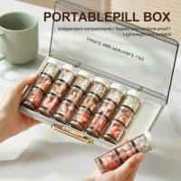 7 Days Portable Medicine Case 3/21Grids Pill Box Pill Container Transparent Sealed Storage Travel Pill Box Splitters Medicine