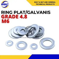 Ring Plat Putih Galvanis M6 Washer Plat Galvanis Putih