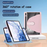 360° Rotation Acrylic Case For Samsung Galaxy Tab S9 FE 10.9 S9 Plus S7 FE S8 Plus S7 Plus 12.4 S9 S8 S7 11 S6 Lite 2022 10.4 A8