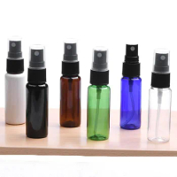 50pcs 20ml Brown White Clear Empty Plastic Spray Bottle Hand Sanitizer Spray Travel Size skincare Perfume Spray Bottles