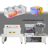 Automatic L Bar Pallet Sealing Side Heat Tunnel Shrink Film Bath Bomb Bottle Box Books Shrink Wrapping Machine