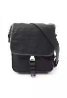 Prada Pre-Loved Prada Shoulder bag Nylon Saffiano leather black