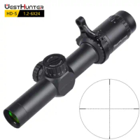 WESTHUNTER HD-S 1.2-6X24 Compact Scope MIL Dot Reticle Hunting Riflescopes Outdoor Tactical Optics Sights for Air Soft .223