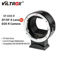 VILTROX EF-EOS R Canon EF to RF Lens Adapter Auto Focus Full Frame for Canon EOS RF Mount R RP R3 R5C R6 C70 R7 R10 Camera