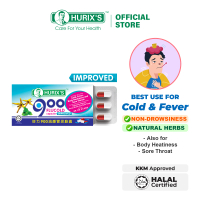 HURIX'S 900 Flucold Capsule Improved - Selesema - Demam - Panas Badan - Sakit Tekak - Ubat Tradision