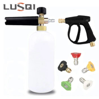 LUSQI Pressure Washer Gun Snow Foam Lance Cannon Foam Blaster With Pressure Washer Nozzle Tip Jet Wash Gun