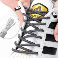 NICE Lock Shoelaces Without ties Elastic laces Sneakers Kids Adult Quick Shoe laces Rubber Bands Round No tie Shoeace Shoes