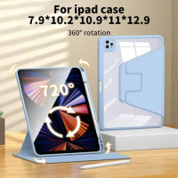 For Pro 11 2022 iPad 10th Generation iPad 10.2 7th 8th 9th Gen Cover for iPad Air5 4 10.9 Pro 12.9 2021 360° Rotation Case