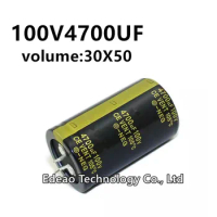 2Pcs/lot 100V 4700UF 100V4700UF 4700UF100V volume: 30x50 mm audio power amplifier inverter aluminum electrolytic capacitor