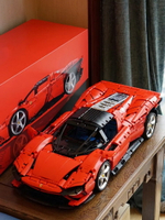 樂高拼裝積木法拉利sp3遙控跑車玩具模型成年高難度益智男孩禮物-朵朵雜貨店