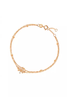 Chow Sang Sang Delicate Gold 18K Rose Solid Gold Crown Bracelet for Women 93320B
