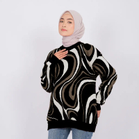 ZENAWEAR - Sweater Dewasa Curvil Knit Oversize | Pakaian Wanita Rajut Oversize