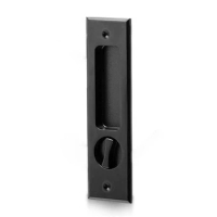 Square Zinc Alloy Sliding Door Lock Privacy Door Lever Lockset for Key Door Locks Handles for Home Bedroom Bathroom Door