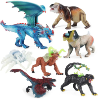 จำลอง Warcraft นักการทูต Mandrill Panther Monster Dragon Beast รุ่น Action Figures Pyroraptor Ice Spider Figurines ของเล่น