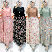 Sora Dress bahan knit, New colection cocok buat ootd Dress wanita muslimah Gamis baju midi muslim ga