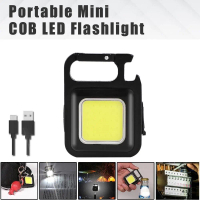 LAMPU SENTER PORTABLE LED MINI GANTUNGAN KUNCI MAGNET / MULTI FUNGSI