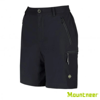 【Mountneer山林】女 彈性抗UV休閒短褲-灰藍 31S10-82(透氣合身/機能/下著/運動休閒)
